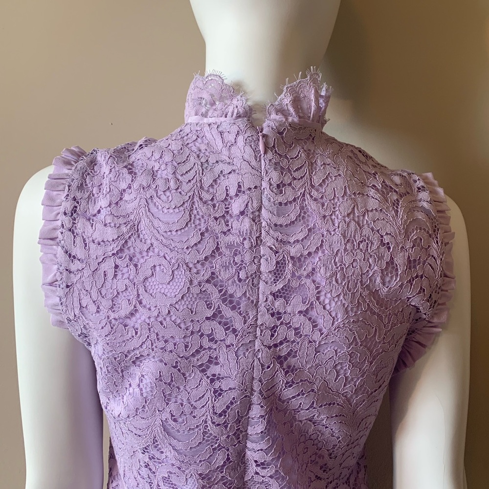 Sandro Paris Golda Lilac Mini Dress. - Picture 7 of 8